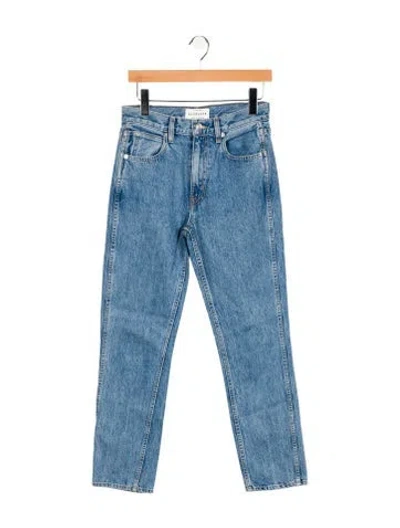Pre-owned Slvrlake High-rise Straight Leg Jeans In Blue