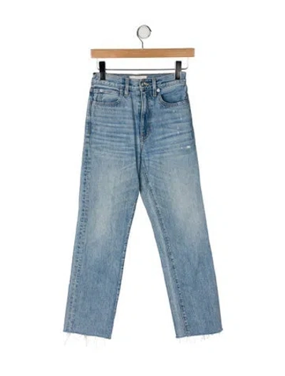 Pre-owned Slvrlake High-rise Straight Leg Jeans In Blue