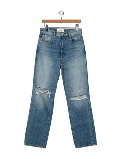 Pre-owned Slvrlake High-rise Straight Leg Jeans In Blue
