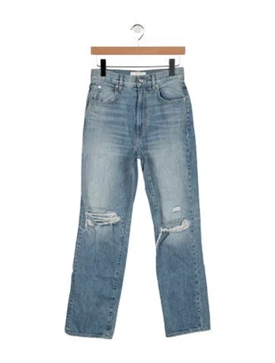 Pre-owned Slvrlake High-rise Straight Leg Jeans In Blue