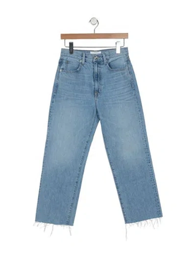 Pre-owned Slvrlake High-rise Straight Leg Jeans In Blue