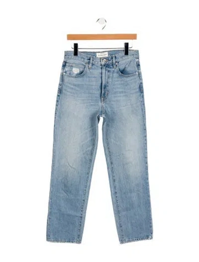 Pre-owned Slvrlake High-rise Straight Leg Jeans In Blue