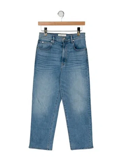 Pre-owned Slvrlake High-rise Straight Leg Jeans In Blue