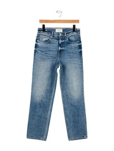 Pre-owned Slvrlake High-rise Straight Leg Jeans In Blue