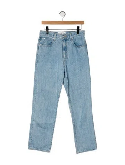Pre-owned Slvrlake High-rise Straight Leg Jeans In Blue