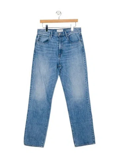 Pre-owned Slvrlake High-rise Straight Leg Jeans In Blue