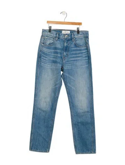 Pre-owned Slvrlake High-rise Straight Leg Jeans In Blue