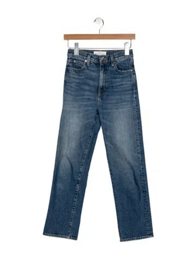 Pre-owned Slvrlake High-rise Straight Leg Jeans In Blue