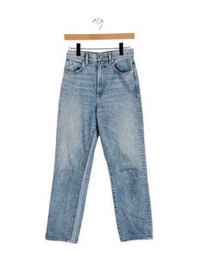 Pre-owned Slvrlake High-rise Straight Leg Jeans In Blue