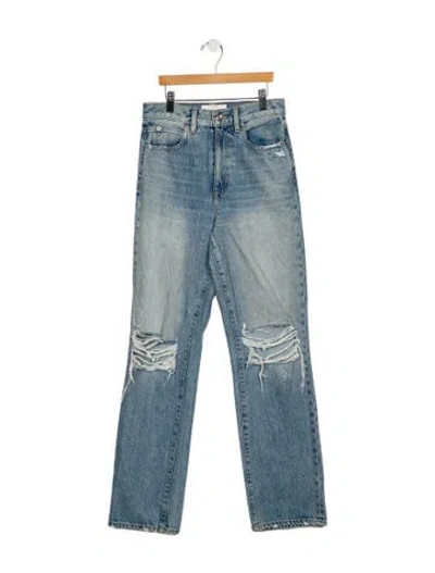 Pre-owned Slvrlake High-rise Straight Leg Jeans In Blue