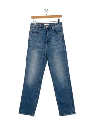 Pre-owned Slvrlake High-rise Straight Leg Jeans In Blue