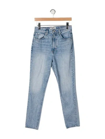 Pre-owned Slvrlake High-rise Straight Leg Jeans In Blue