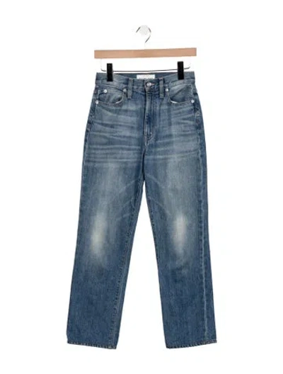 Pre-owned Slvrlake High-rise Straight Leg Jeans In Blue