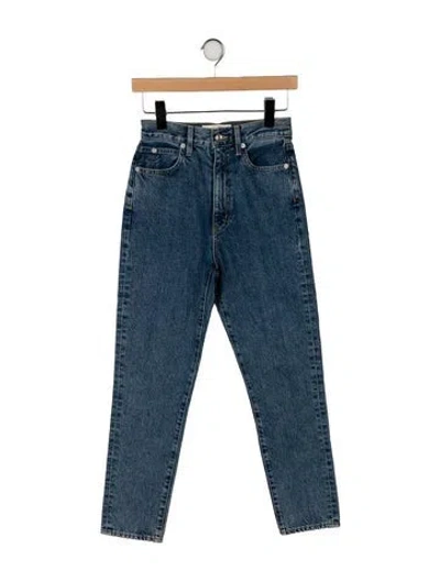 Pre-owned Slvrlake High-rise Straight Leg Jeans In Blue