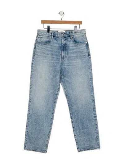 Pre-owned Slvrlake High-rise Straight Leg Jeans In Blue
