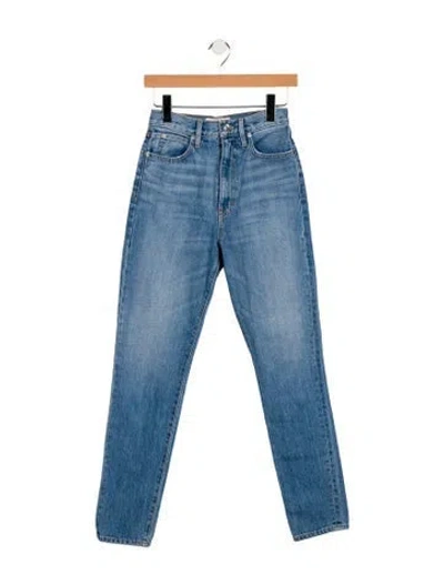 Pre-owned Slvrlake High-rise Straight Leg Jeans In Blue