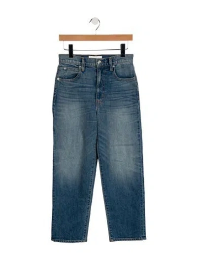 Pre-owned Slvrlake High-rise Straight Leg Jeans In Blue