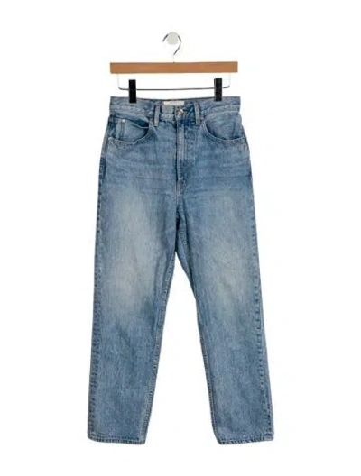 Pre-owned Slvrlake High-rise Straight Leg Jeans In Blue