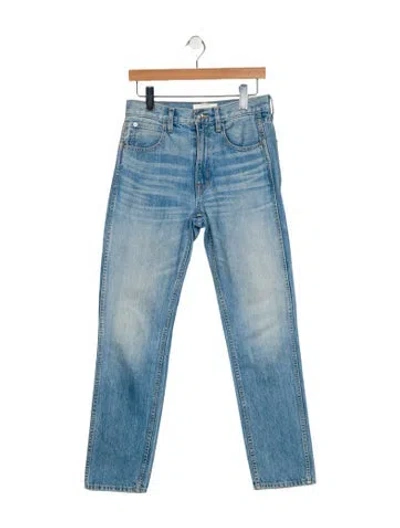 Pre-owned Slvrlake High-rise Straight Leg Jeans In Blue