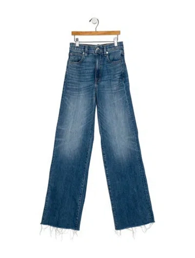 Pre-owned Slvrlake High-rise Straight Leg Jeans In Blue