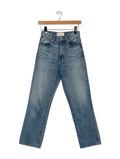 Pre-owned Slvrlake High-rise Straight Leg Jeans In Blue
