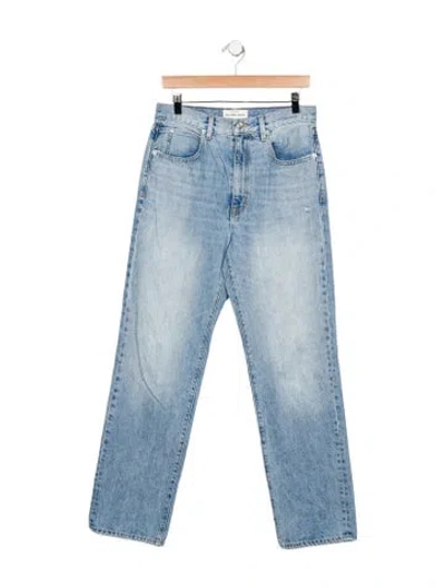Pre-owned Slvrlake High-rise Straight Leg Jeans In Blue