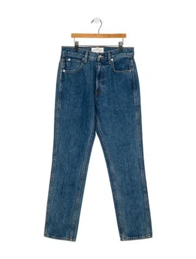 Pre-owned Slvrlake High-rise Straight Leg Jeans In Blue