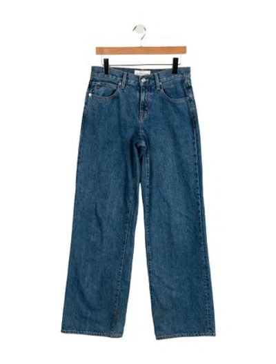 Pre-owned Slvrlake High-rise Straight Leg Jeans In Blue