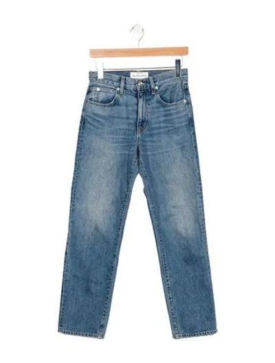 Pre-owned Slvrlake High-rise Straight Leg Jeans In Blue