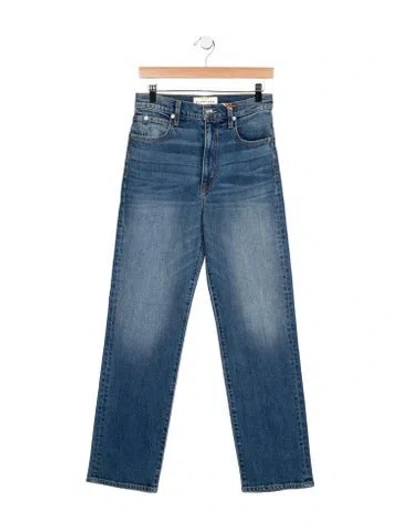 Pre-owned Slvrlake High-rise Straight Leg Jeans In Blue
