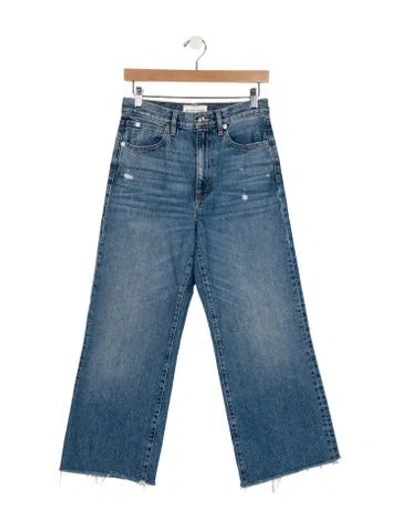Pre-owned Slvrlake High-rise Straight Leg Jeans In Blue