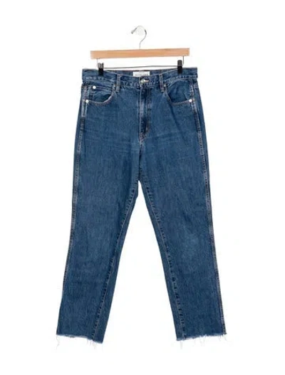 Pre-owned Slvrlake High-rise Straight Leg Jeans In Blue
