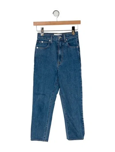 Pre-owned Slvrlake High-rise Straight Leg Jeans In Blue