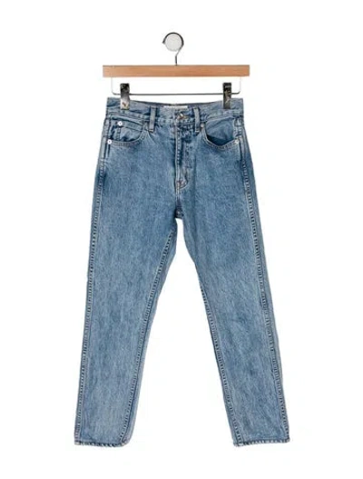Pre-owned Slvrlake High-rise Straight Leg Jeans In Blue
