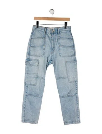 Pre-owned Slvrlake High-rise Straight Leg Jeans In Blue
