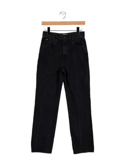 Pre-owned Slvrlake High-rise Straight Leg Jeans In Blue
