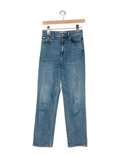 Pre-owned Slvrlake High-rise Straight Leg Jeans In Blue