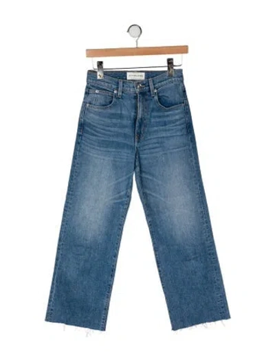 Pre-owned Slvrlake High-rise Straight Leg Jeans In Blue