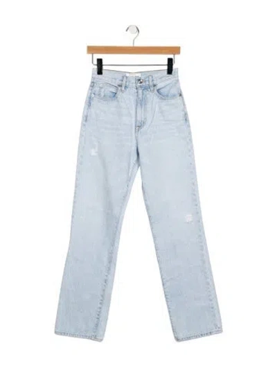 Pre-owned Slvrlake High-rise Straight Leg Jeans In Blue