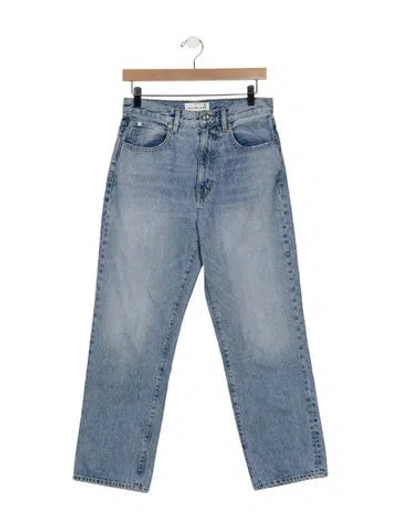 Pre-owned Slvrlake High-rise Straight Leg Jeans In Blue