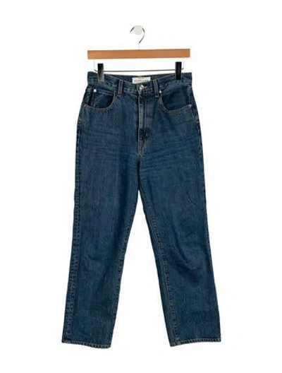 Pre-owned Slvrlake High-rise Straight Leg Jeans In Blue