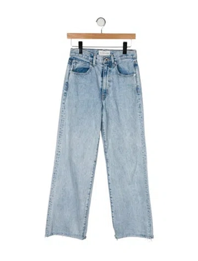 Pre-owned Slvrlake High-rise Straight Leg Jeans In Blue