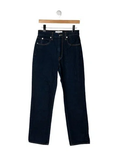 Pre-owned Slvrlake High-rise Straight Leg Jeans In Blue