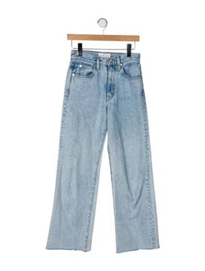 Pre-owned Slvrlake High-rise Straight Leg Jeans In Blue