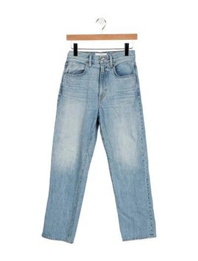 Pre-owned Slvrlake High-rise Straight Leg Jeans In Blue