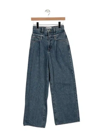 Pre-owned Slvrlake High-rise Straight Leg Jeans In Blue