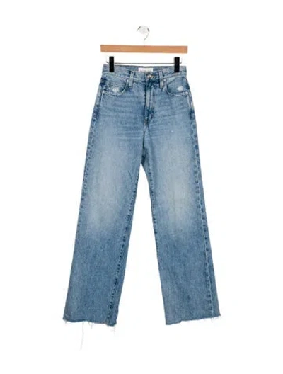 Pre-owned Slvrlake High-rise Straight Leg Jeans In Blue