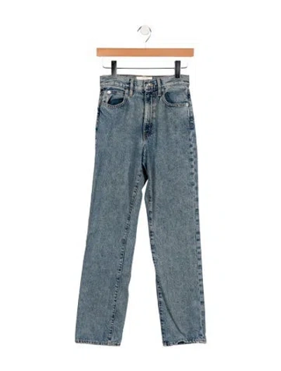 Pre-owned Slvrlake High-rise Straight Leg Jeans In Blue