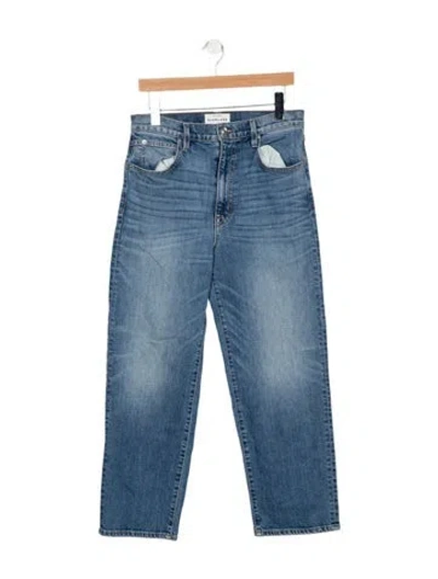 Pre-owned Slvrlake High-rise Straight Leg Jeans In Blue
