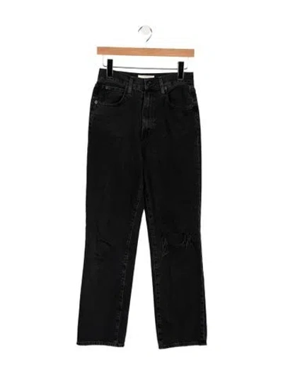 Pre-owned Slvrlake High-rise Straight Leg Jeans In Blue